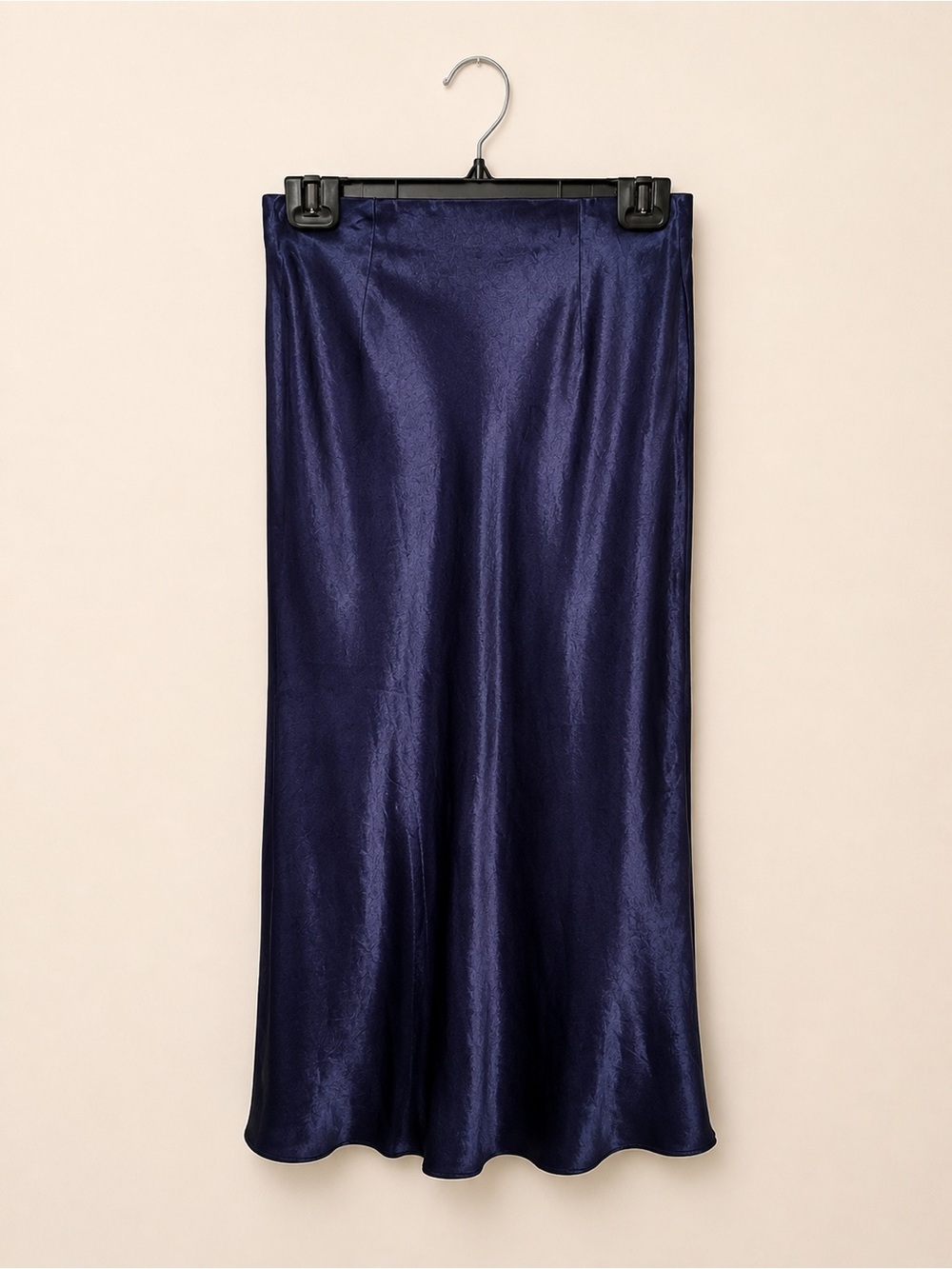Babaton Satin Slip Skirt - Navy